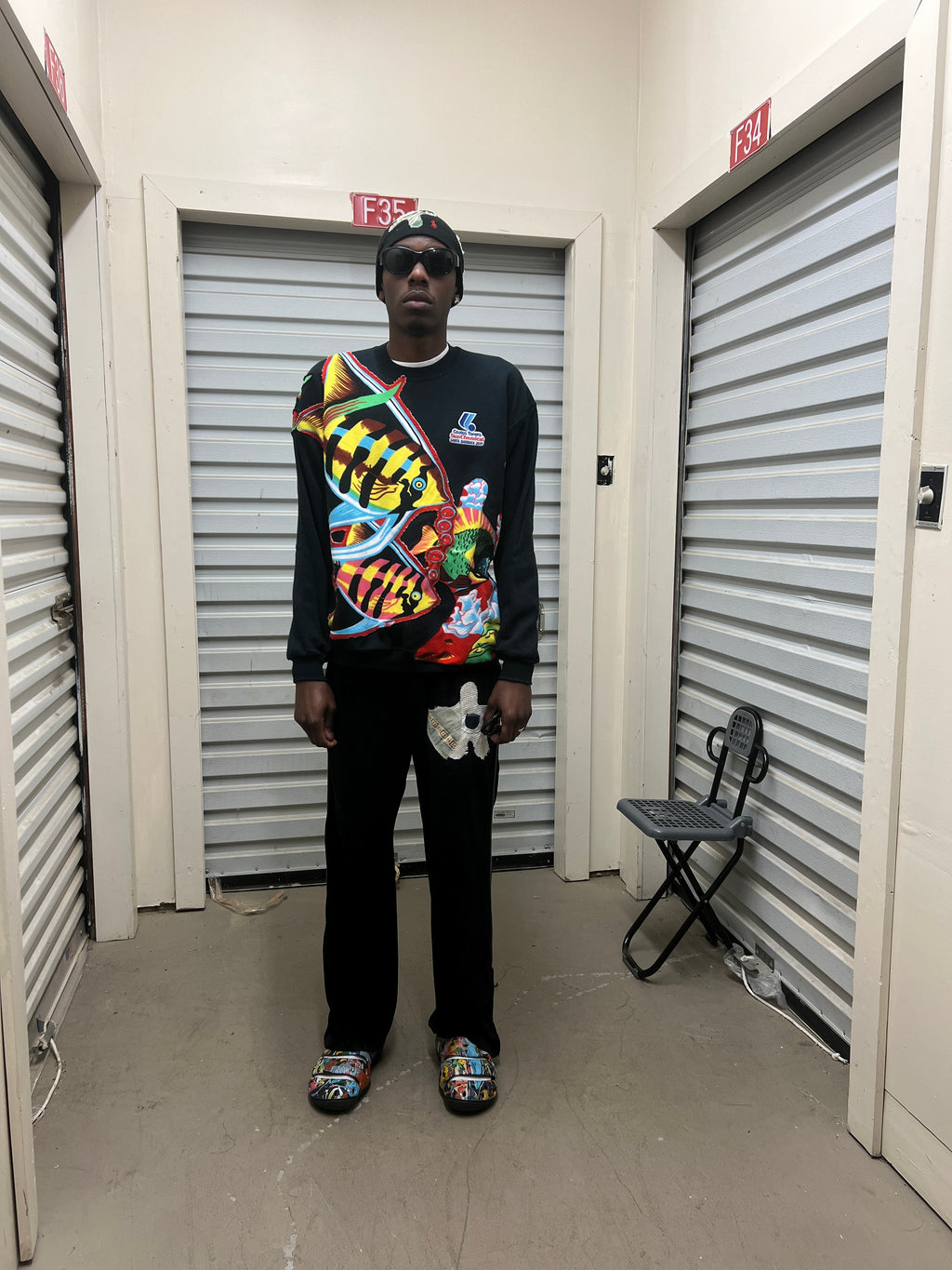 Aquatic Landscape See Through Crewneck (L)