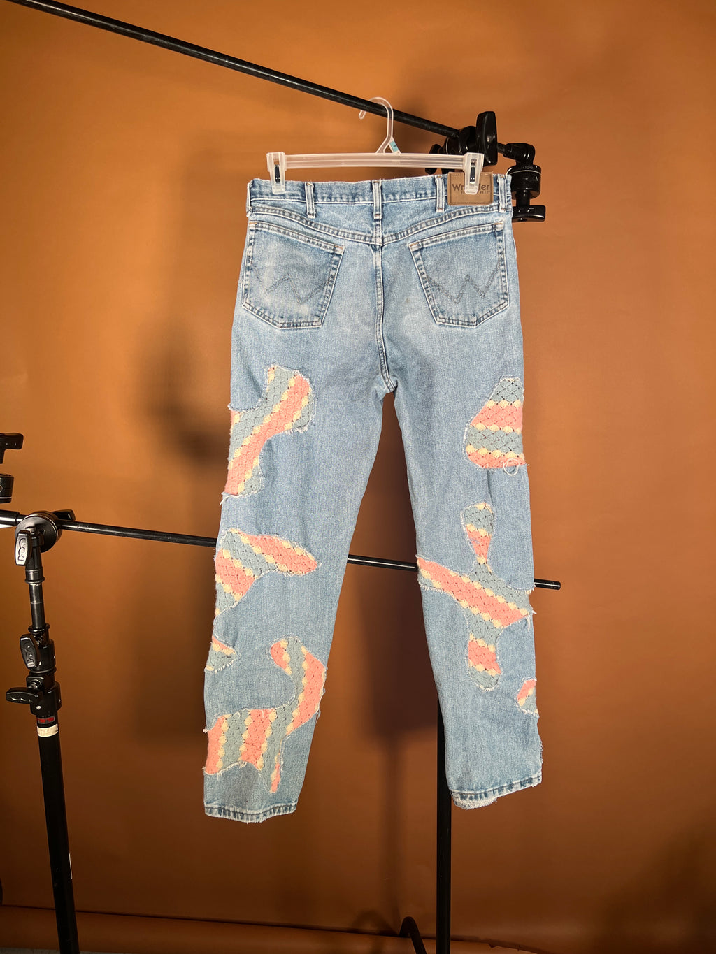 Scab Patch Jeans (Baby Blue/Pink)- 34/32.5