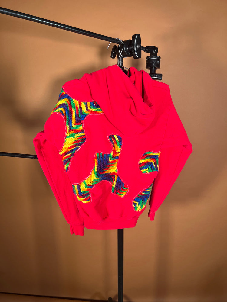 Scab Patches Hoodie (Multicolor/Red)- S