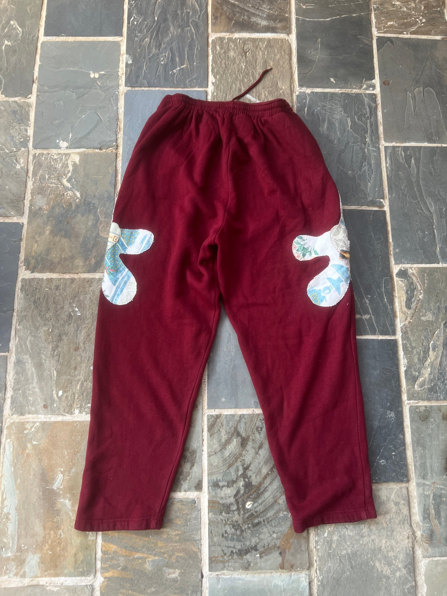 Wäne Maroon Double Star Sweatpants (L)