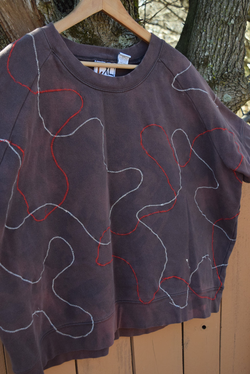 Brown Scar Patch Sweatshirt Tee (XL)