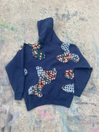 Scab Patches Hoodie (Multicolor/Navy)- M