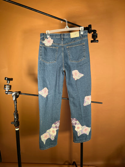 Floral Patch Jeans (34/33)