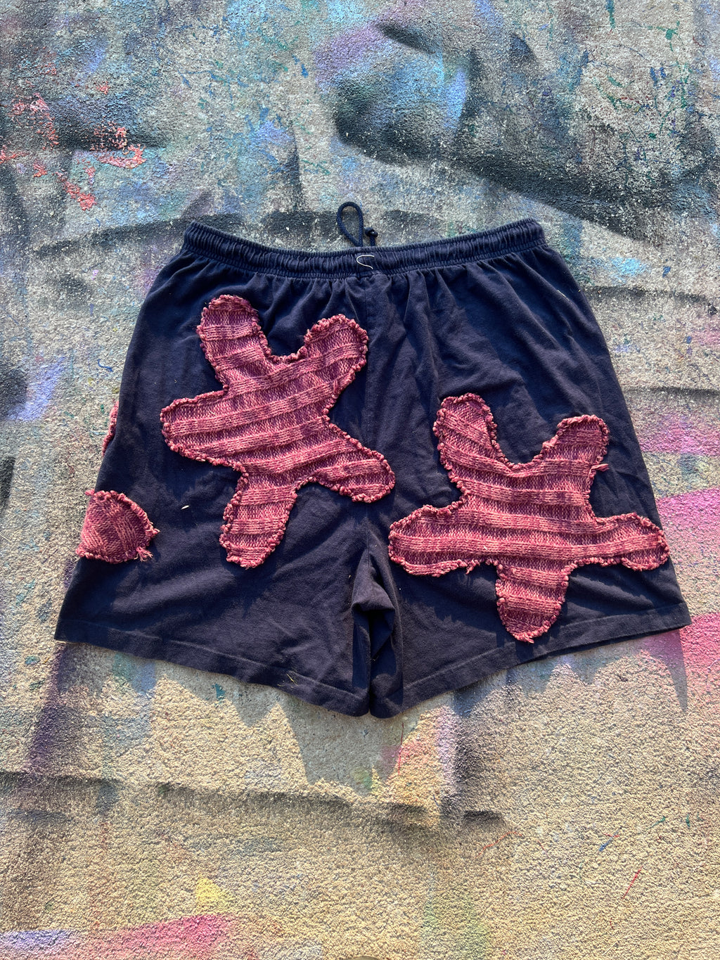 Starstruck Sweatshorts (Navy/Plum)- XL