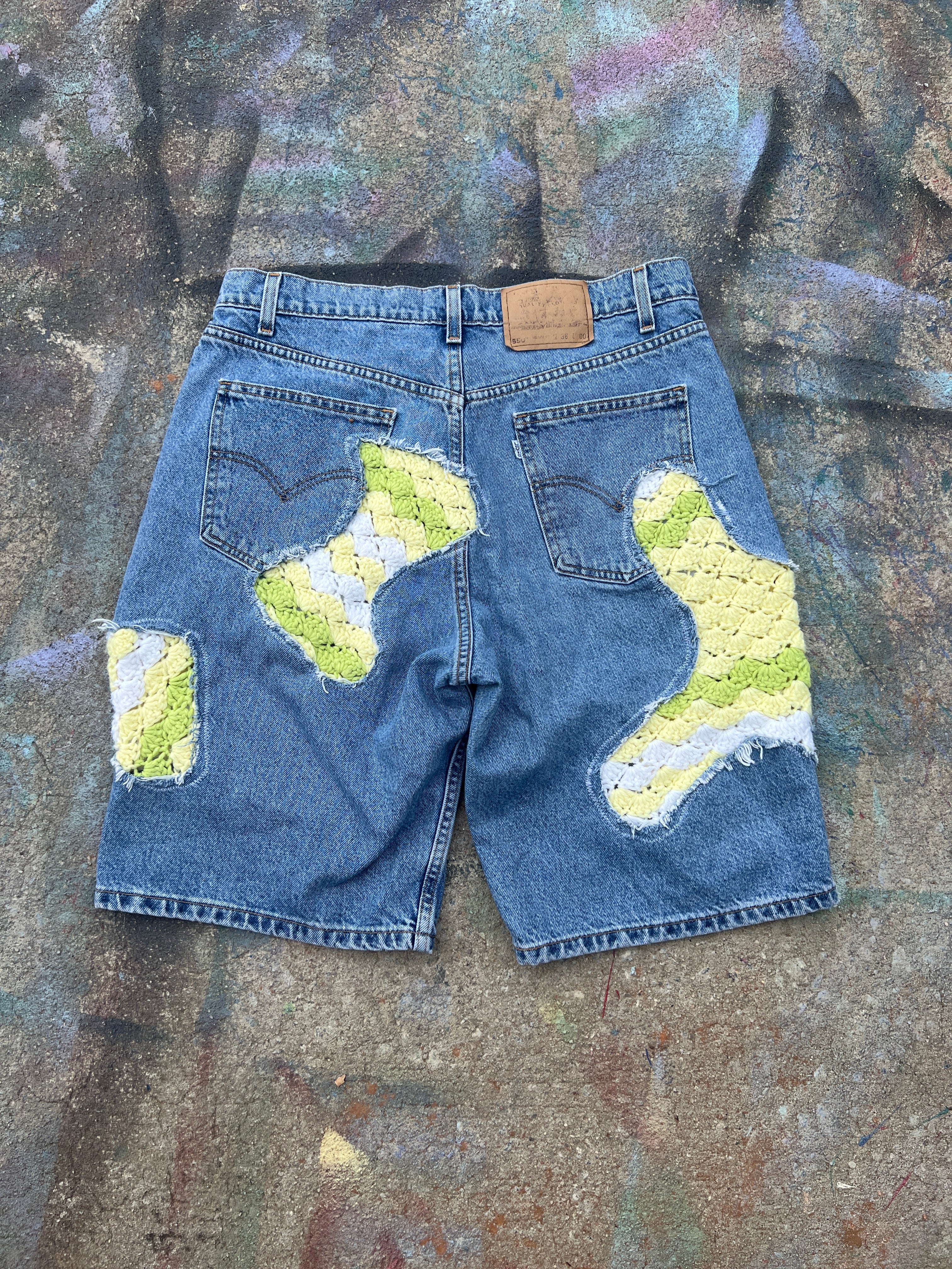 Scab Patches Jorts (Multicolor/Light Wash) - 36