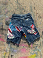 Scab Patches Jorts (Multicolor/Dark Wash) - 31
