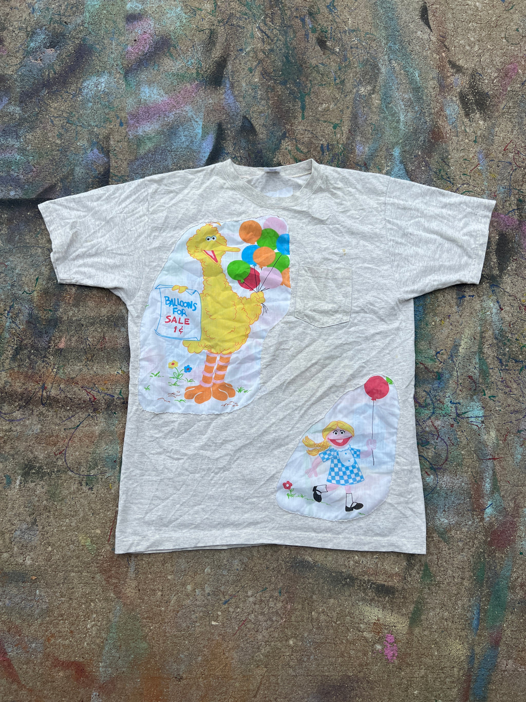 Scab Patches T-Shirt (Sesame Street/Grey)- L