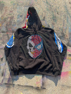 Bedazzled Spiderman See Through Hoodie (XXL)