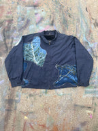 (L/S) Wolf Pondering The Moon See Through Jacket (XL)