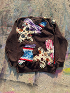 Starstruck Scab Patch Crewneck (Brown/Multicolor)- XL