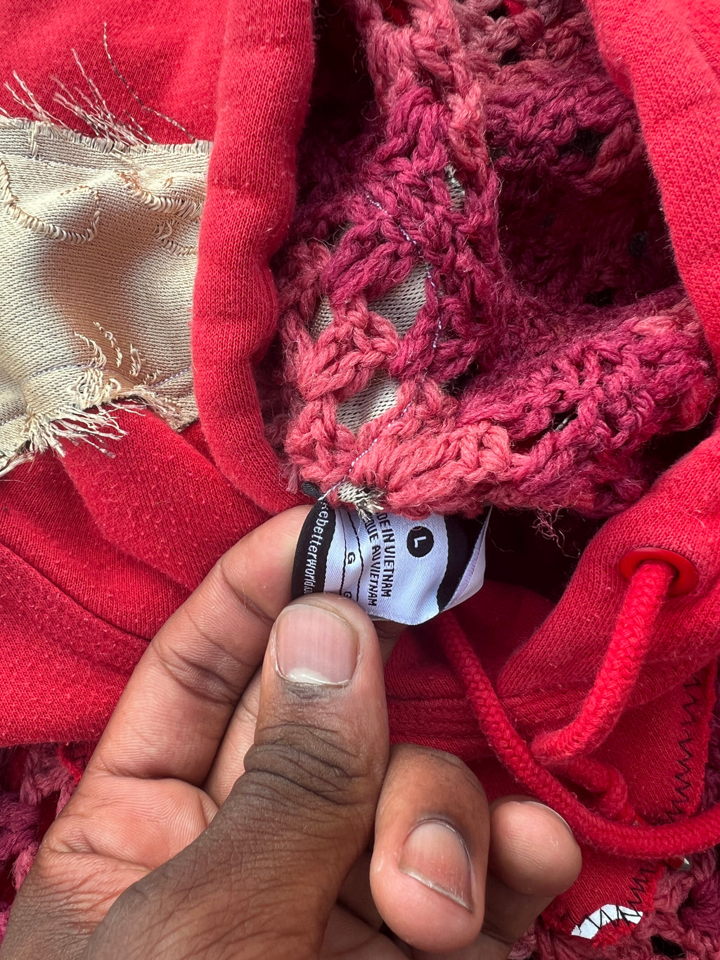 Starstruck Scab Patches Hoodie (Red/Black/Gold)- XL