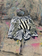 Starstruck Scab Patch Sweatshorts (Grey/Green/White/Black)- M