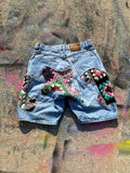 Scab Patches Jorts (Multicolor/Mid Wash) - 32