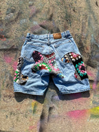 Scab Patches Jorts (Multicolor/Mid Wash) - 32