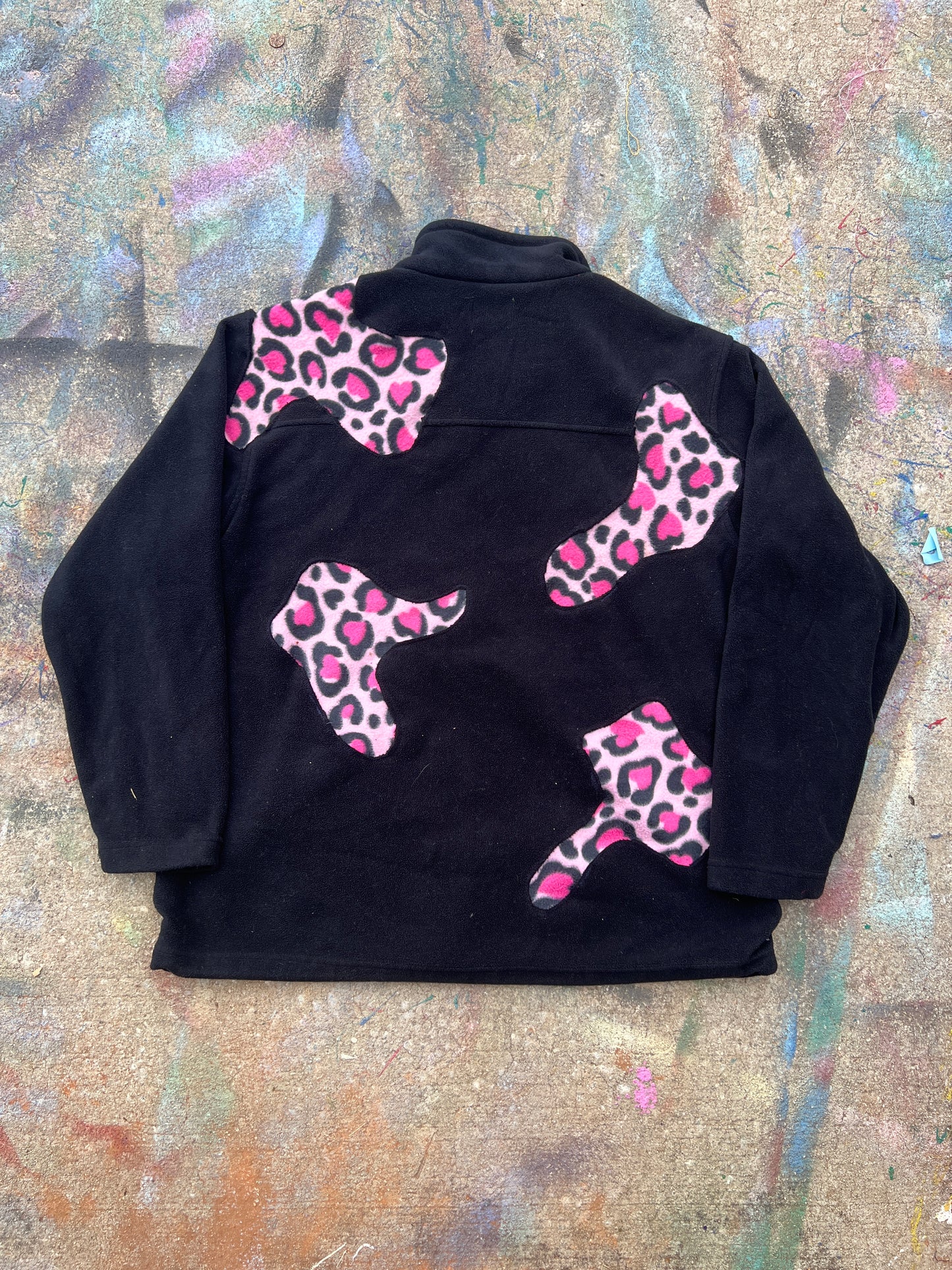 Scab Patches Quarterzip (Pink Cheetah/Black)- XXL