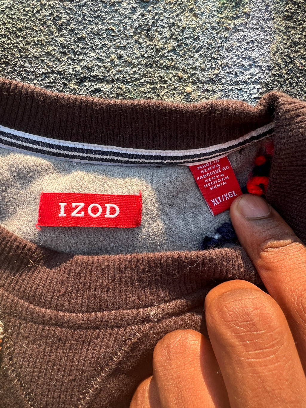 Starstruck Scab Patch Crewneck (Brown/Multicolor)- XL