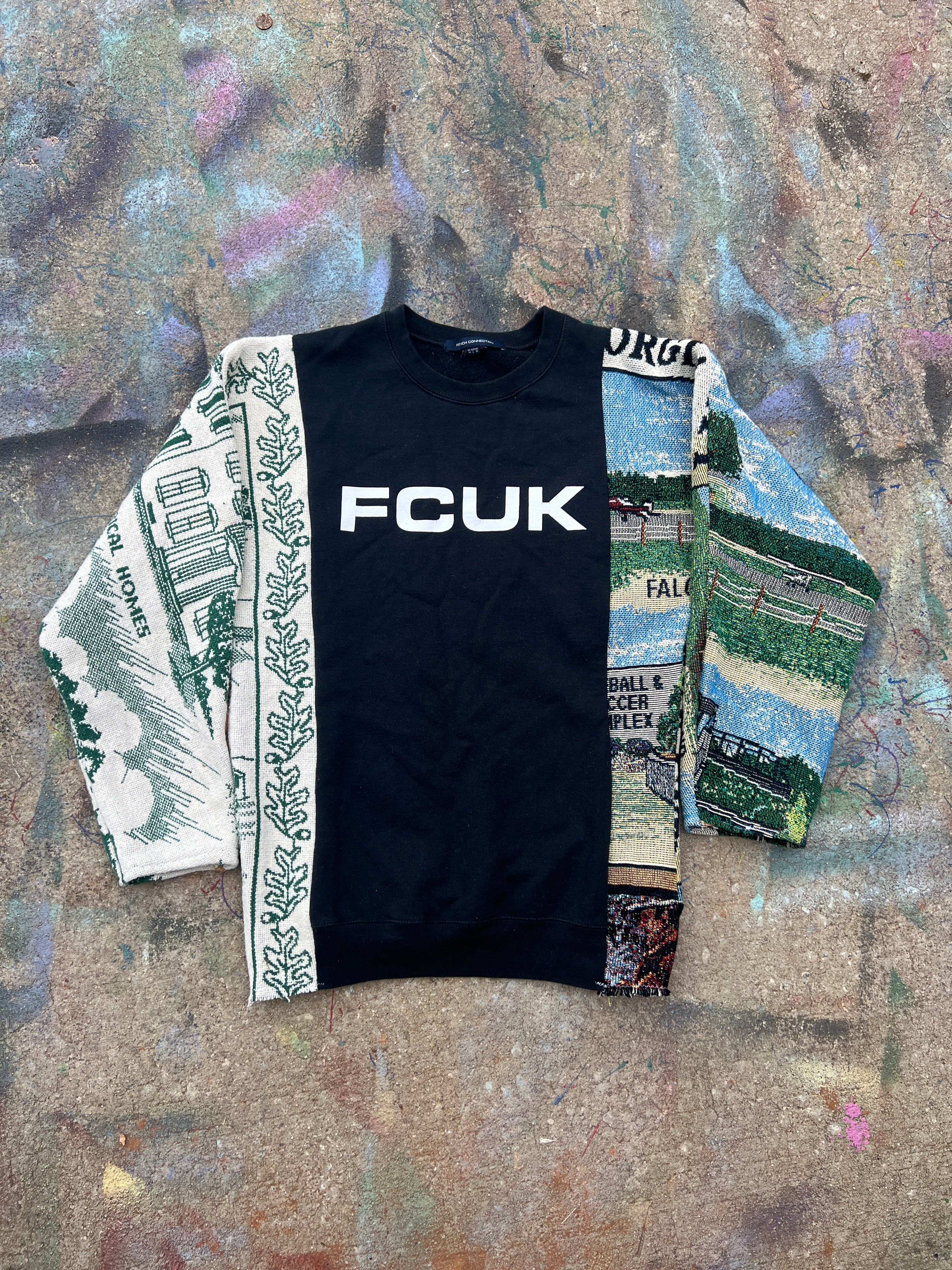 FCUK Split Sleeve Crewneck (L)