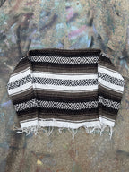 (L/S) Black Scratchwork Drug Rug Cardigan (L)