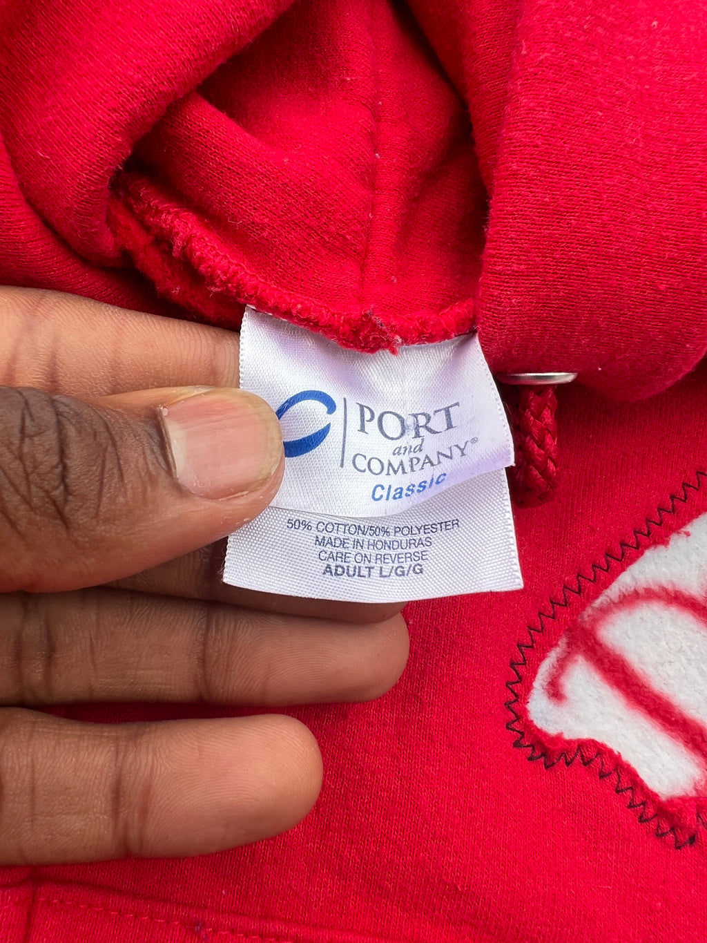 Scab Patches Zip Up Hoodie (Dear Jesus/Red)- L