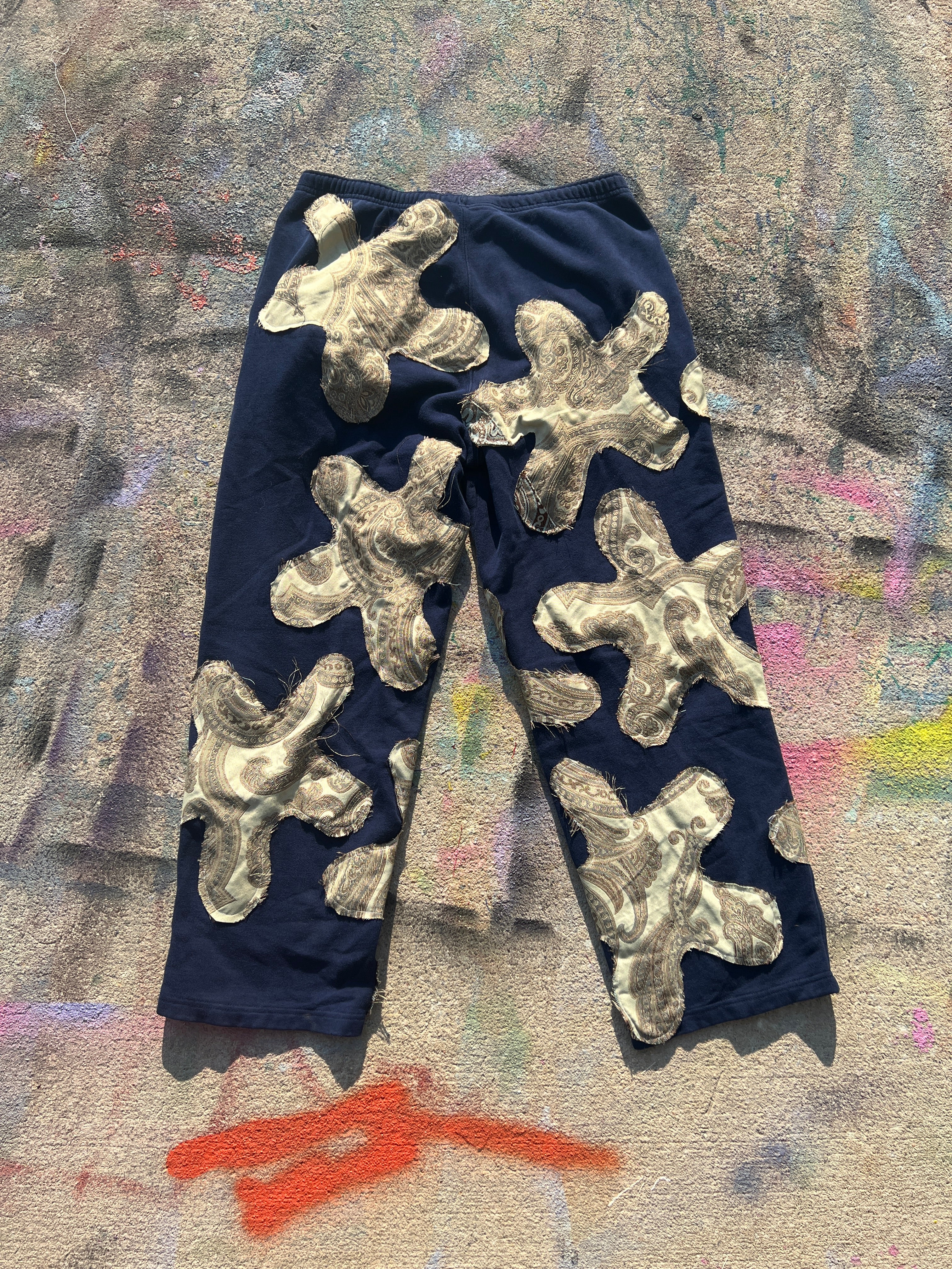 Starstruck Sweatpants (Navy/Brown/Green)- M