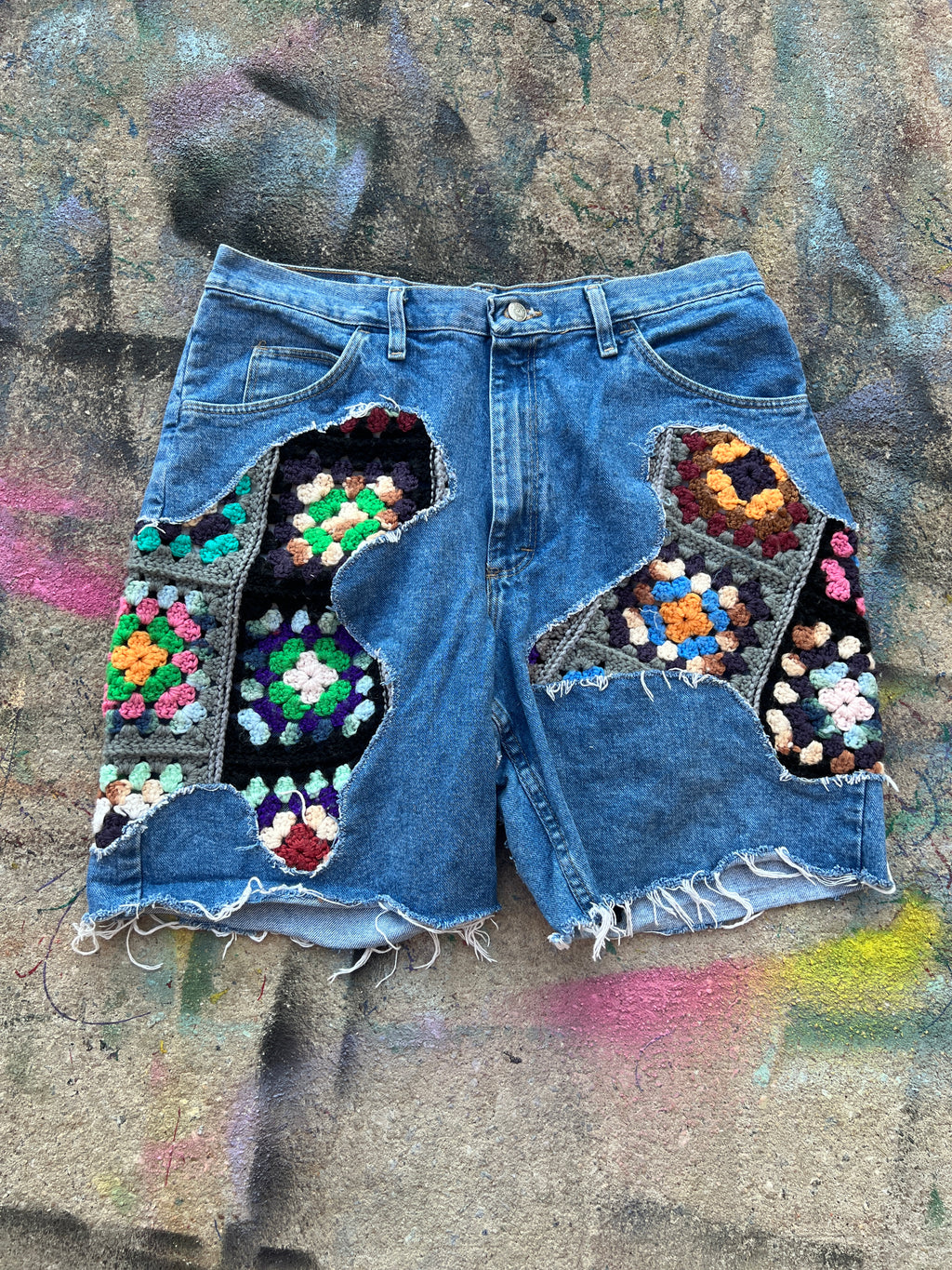 Scab Patches Jorts (Multicolor/Light Wash) - 36