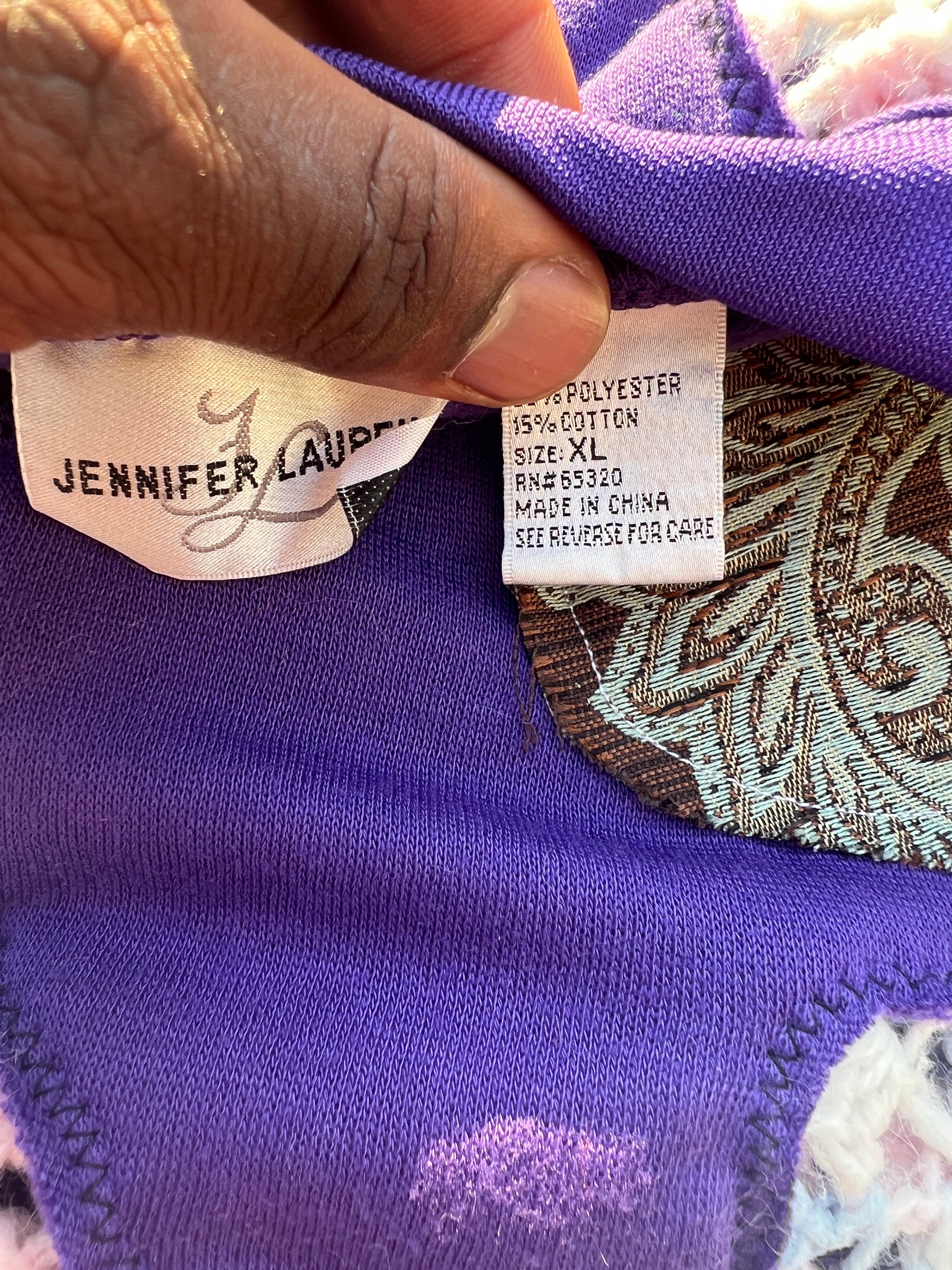 Starstruck Scab Patch Crewneck (Purple/Cotton Candy/Green)- M