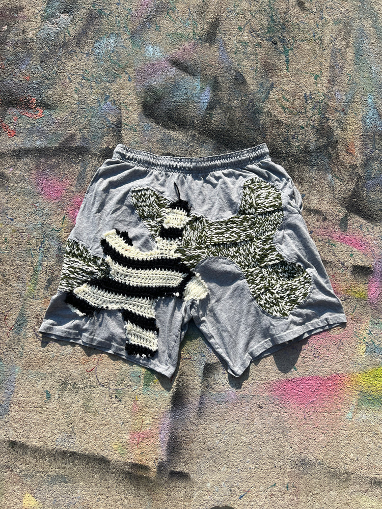 Starstruck Scab Patch Sweatshorts (Grey/Green/White/Black)- M