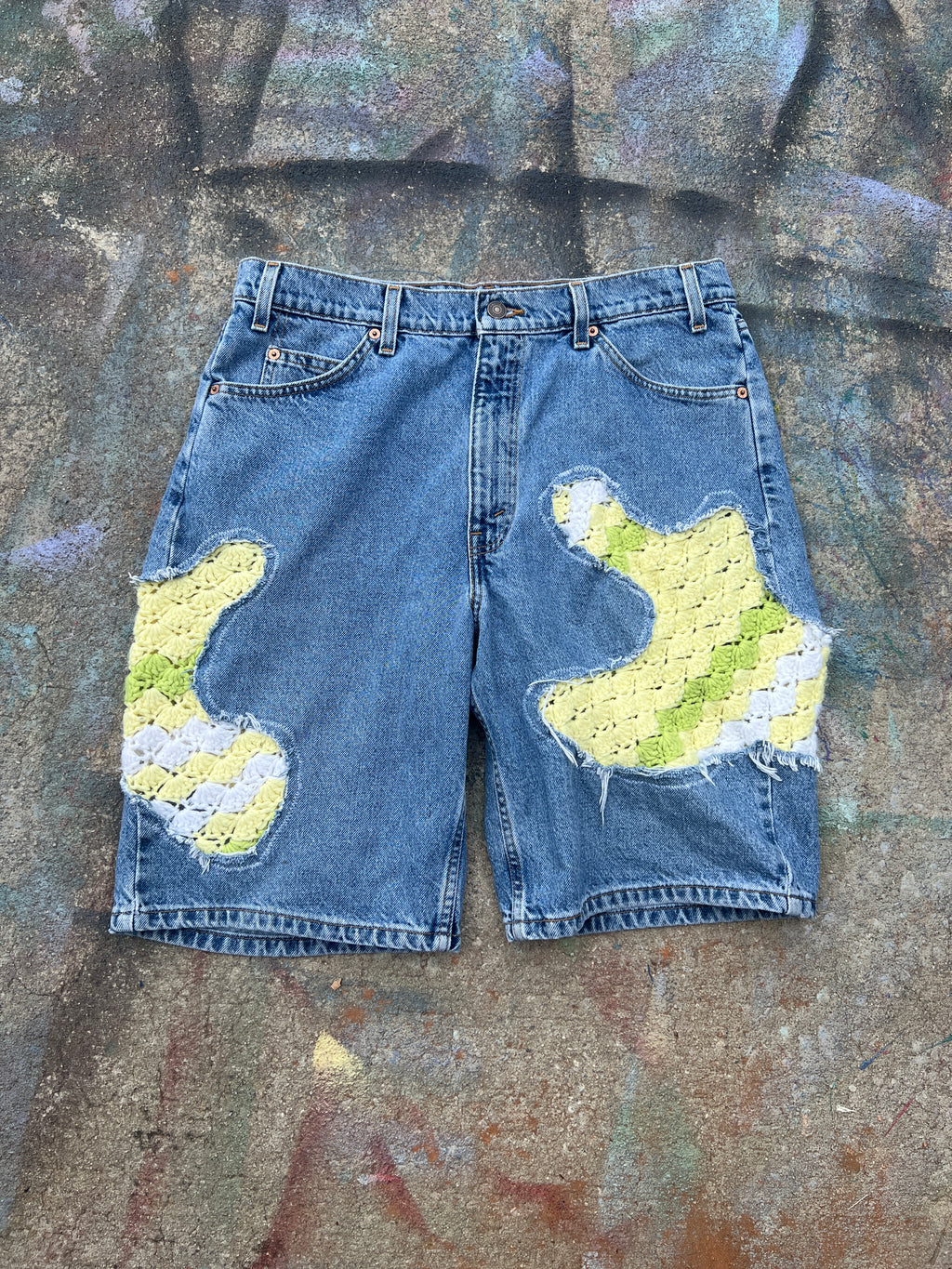 Scab Patches Jorts (Multicolor/Light Wash) - 36