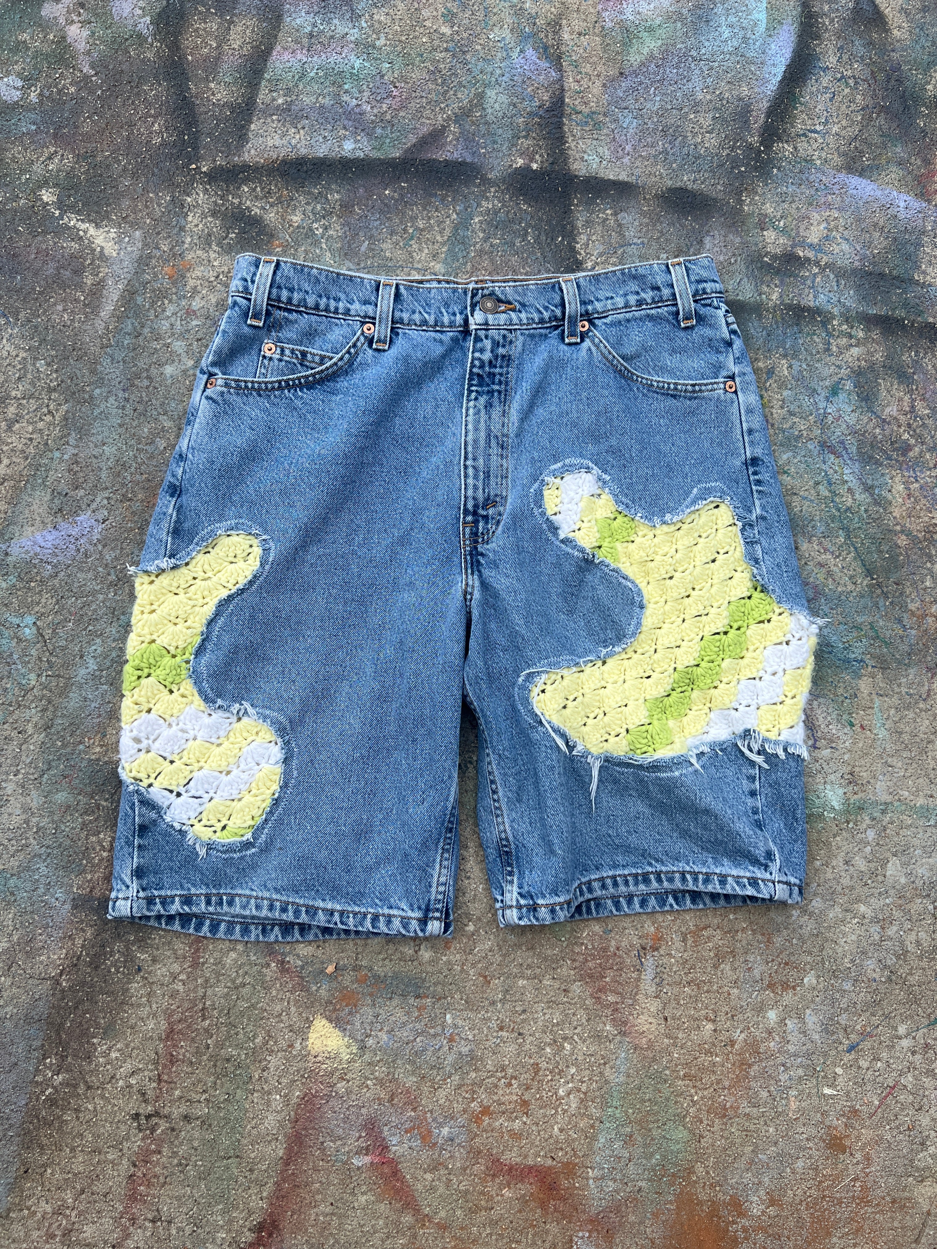 Scab Patches Jorts (Multicolor/Light Wash) - 36