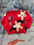 Starstruck Scab Patches Crewneck (Red/Black/Gold)- XL
