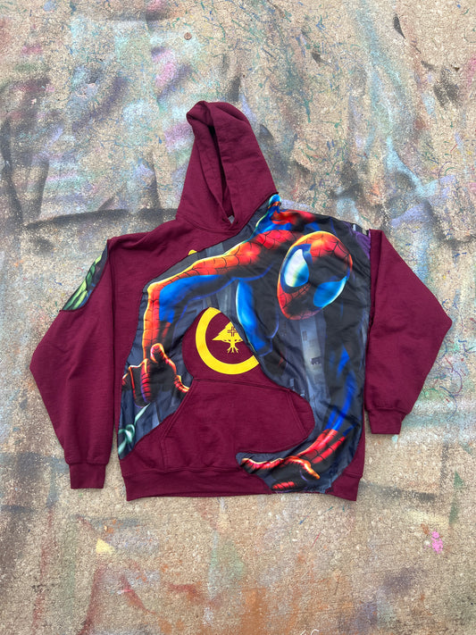 (L/S) Spiderman vs. Goblin See Through Hoodie (L)