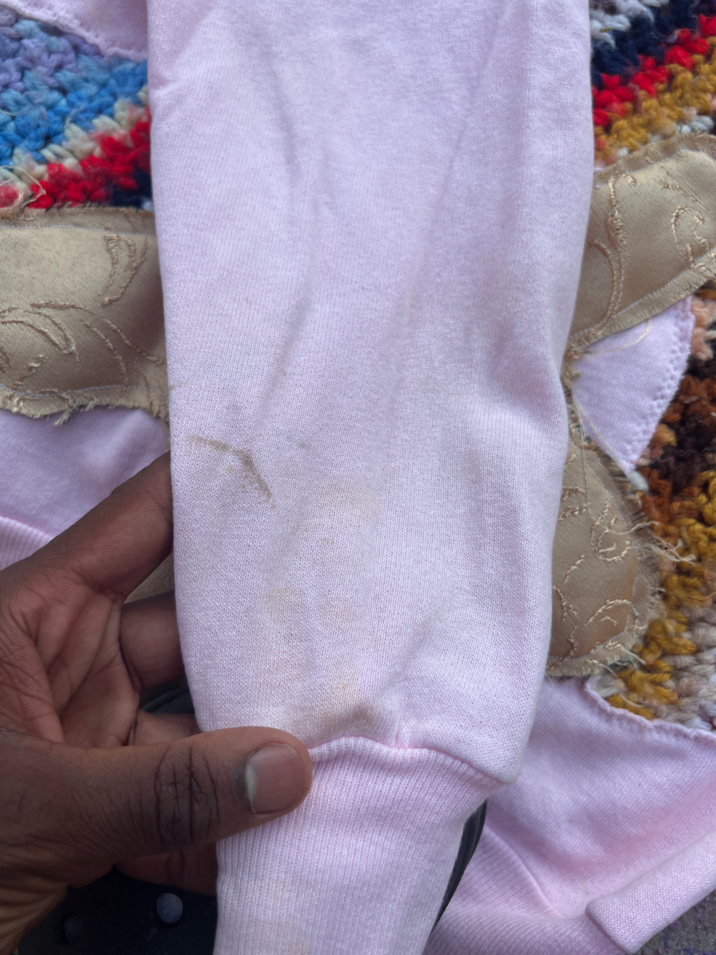 Starstruck Scab Patches Crewneck (Pink/Multicolor/Gold)- L