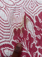 Pink/White Mismatched Tapestry Scratchwork Hoodie