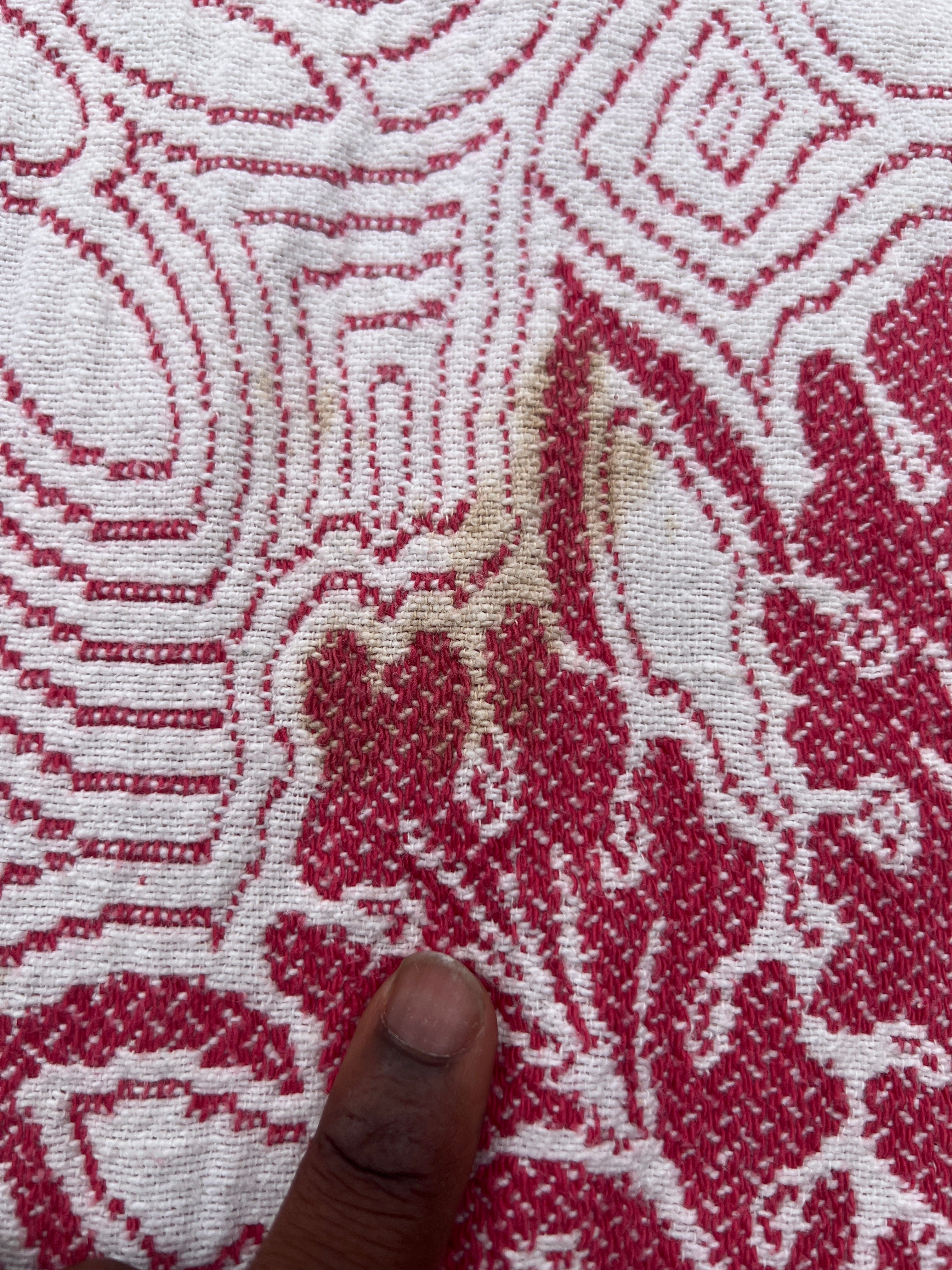 Pink/White Mismatched Tapestry Scratchwork Hoodie