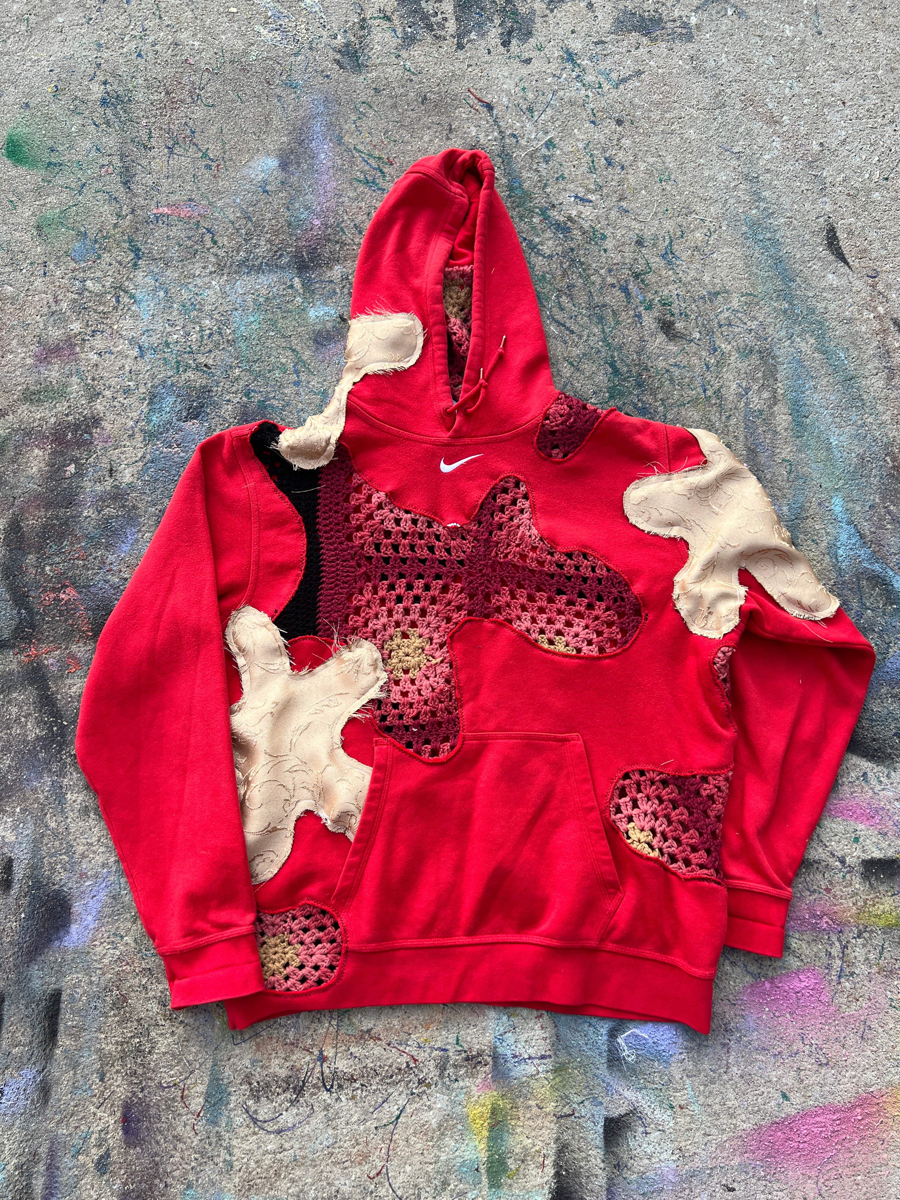 Starstruck Scab Patches Hoodie (Red/Black/Gold)- XL