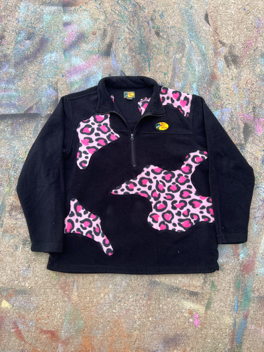 Scab Patches Quarterzip (Pink Cheetah/Black)- XXL