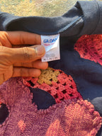 Starstruck Scab Patches Crewneck (Navy/Red/Plum)- XL