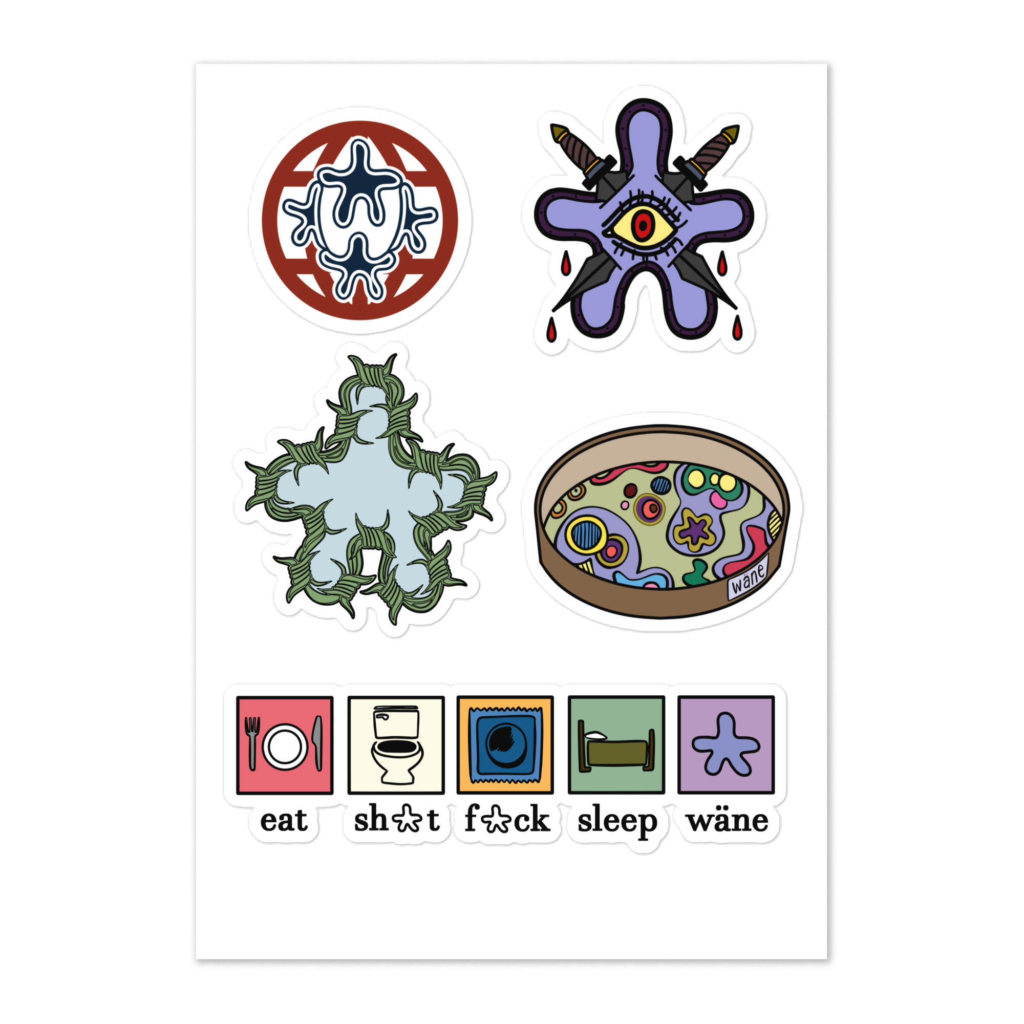 wäne sticker sheet gen.1 vol 1