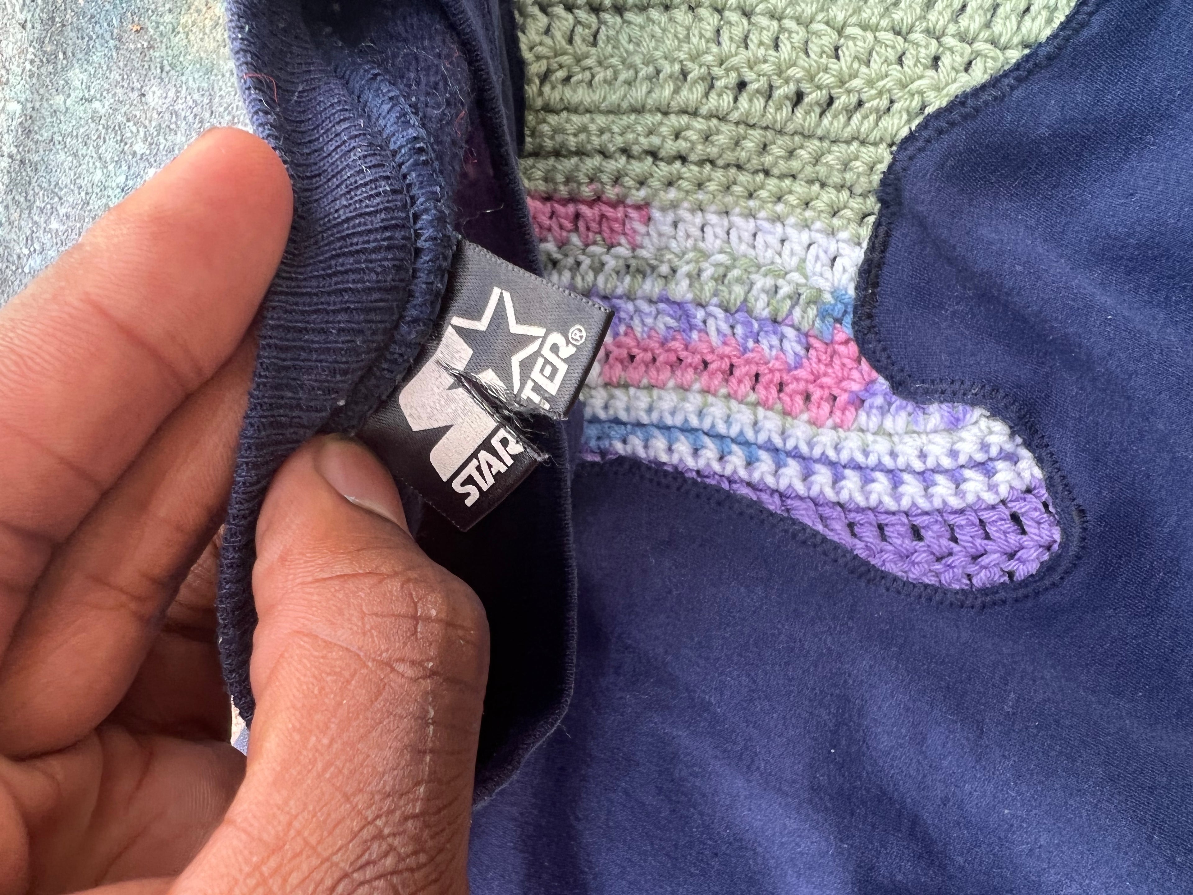 (LS) Scab Patches Crewneck (Multicolor/Navy)- M