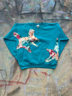Scab Patches Crewneck (Multicolor/Teal)- L