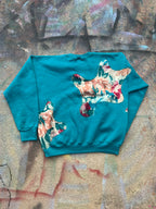 Scab Patches Crewneck (Multicolor/Teal)- L