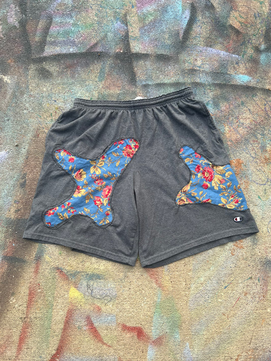 Scab Patches Shorts (Baby Blue/Grey)-XL