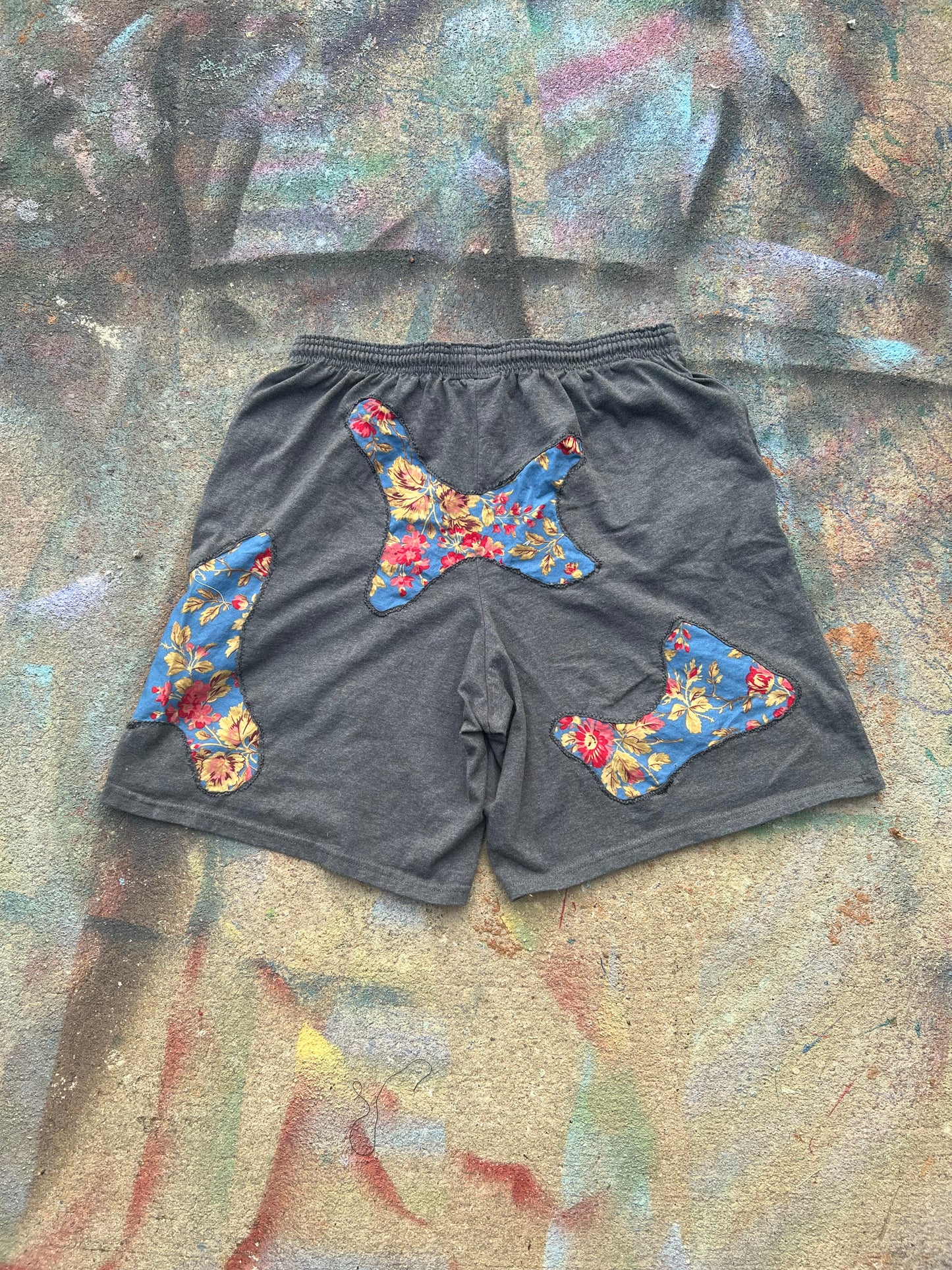 Scab Patches Shorts (Baby Blue/Grey)-XL