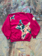Scab Patches Crewneck (Multicolor/Fuschia)- L