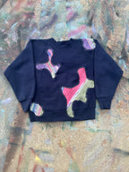 (LS) Scab Patches Crewneck (Multicolor/Navy)- M