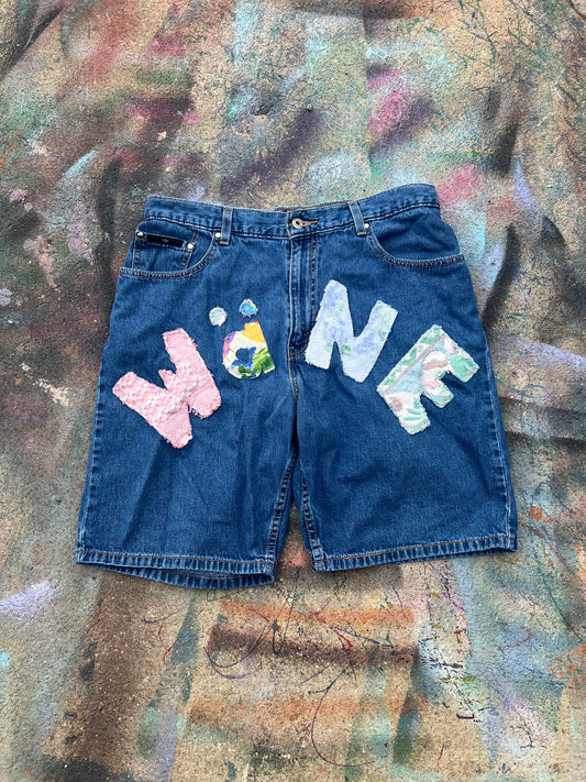 (LS) Wäne Wear Jean Shorts (Multicolor/Navy)- 34