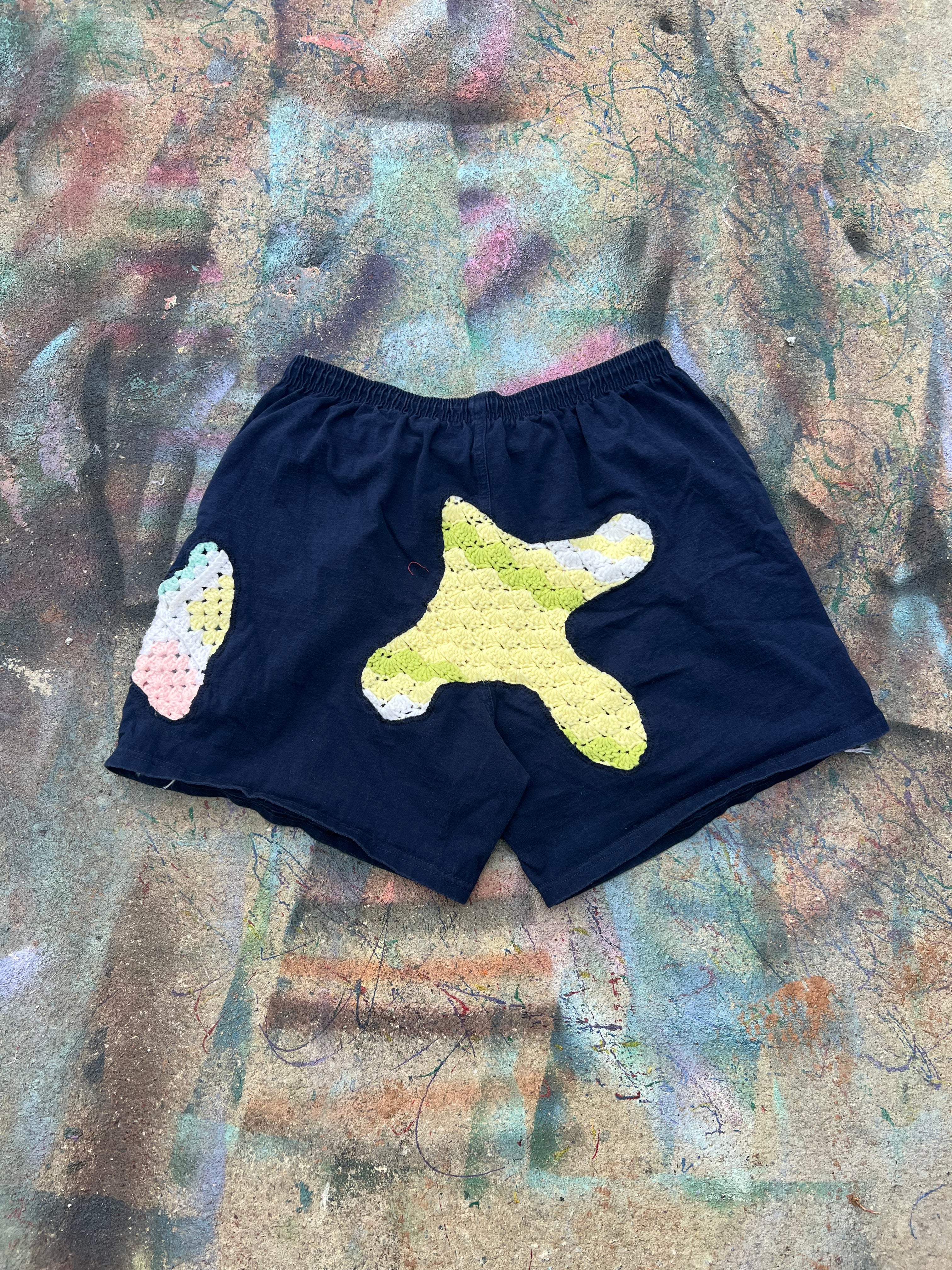 (LS) Scab Patches Shorts (Multicolor/Navy) - XL