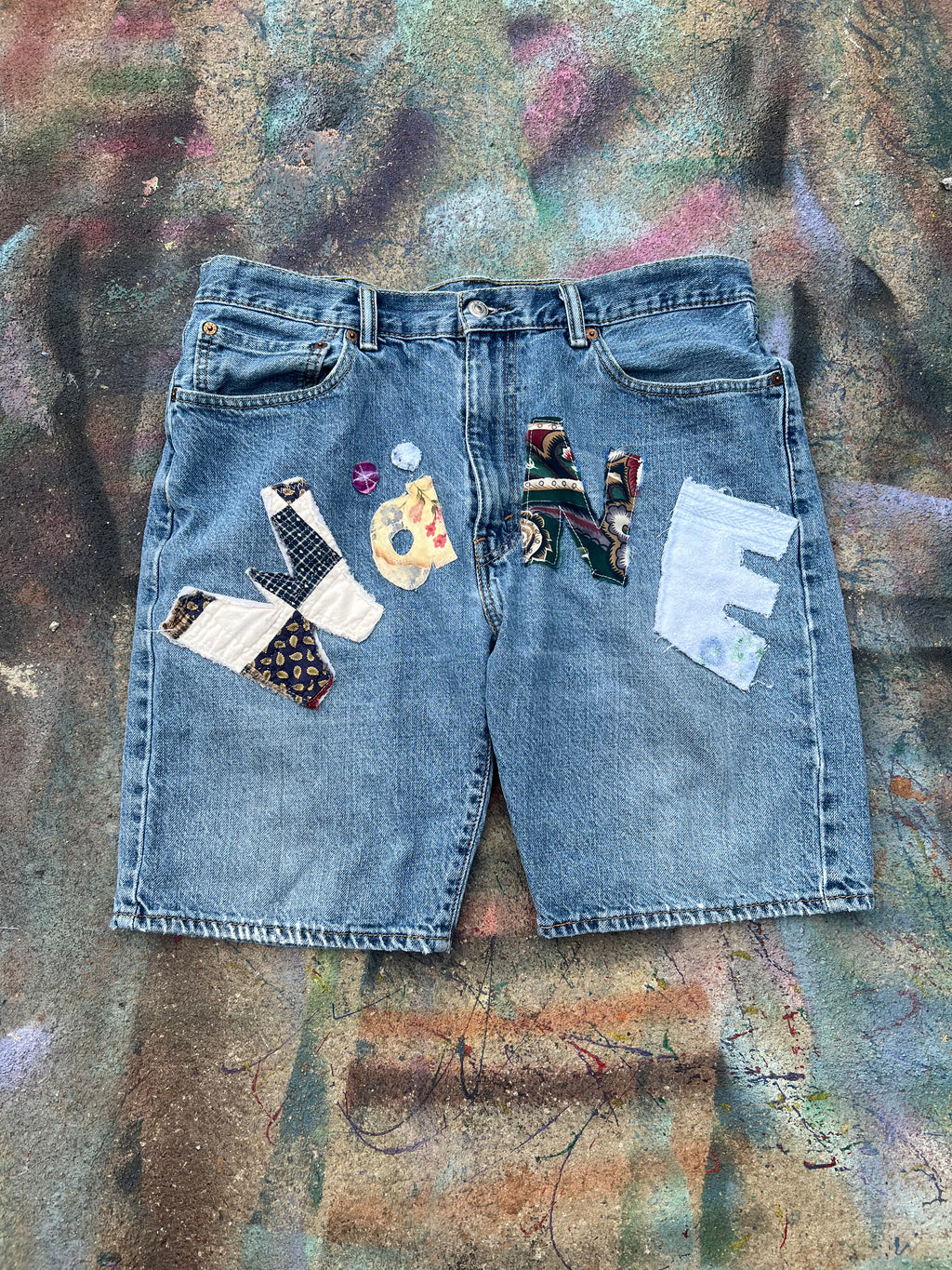 (LS) Wäne Wear Jean Shorts (Multicolor/Light Blue)- 36