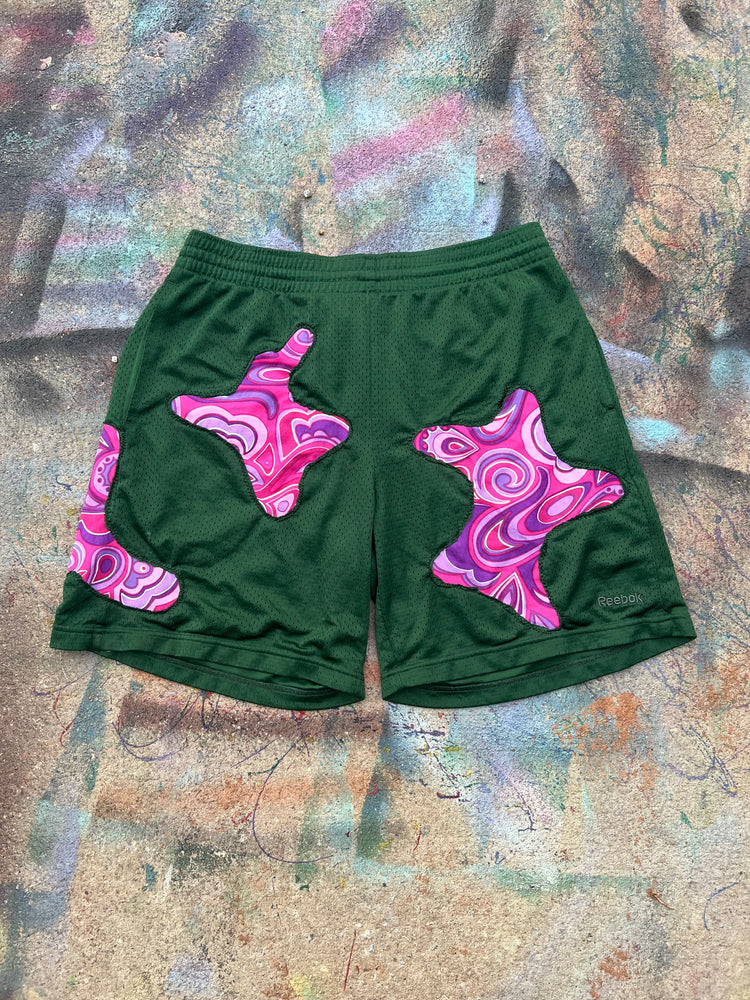 Scab Patches Shorts (Pink/Purple/Forest Green) - M