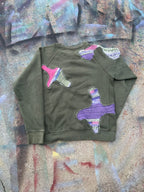 Scab Patches Crewneck (Multicolor/Olive)- S